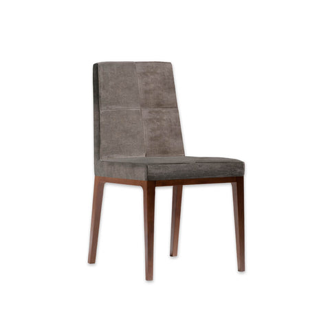 Arisa Brown Velvet Dining Chair with Show Wood Plinth and Legs SE01 RC2