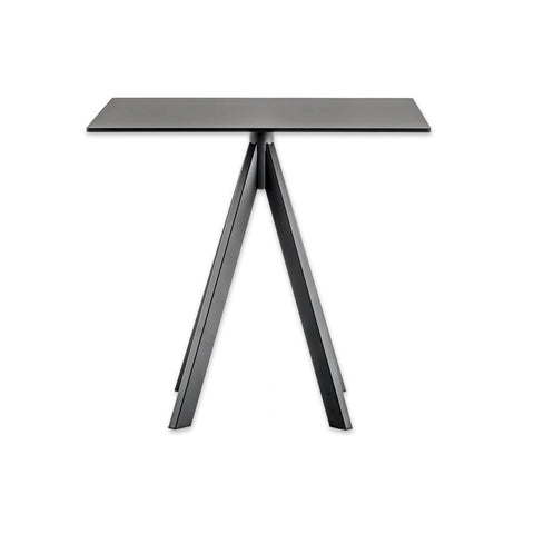 Arki-Base four leg steel  square dining table 