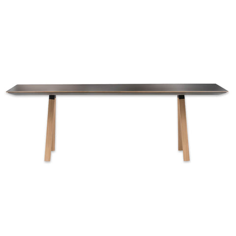 Arki-Table long rectangular bar table with trestle legs