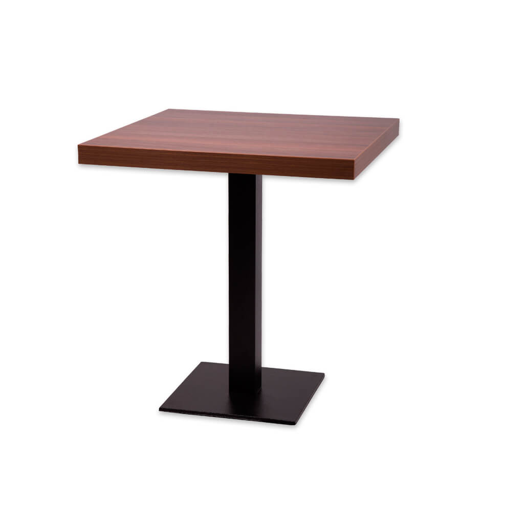 Astrid square top dining table with metal pedestal - Designers Image