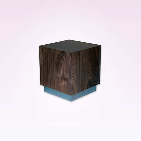 Boxa Cube coffee table with metal kick plate