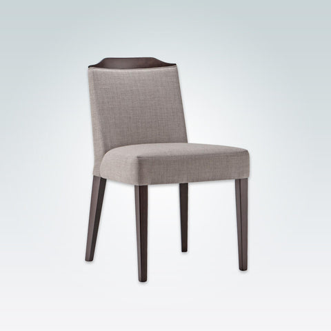 Caesar Fully Upholstered Grey Dining Chair with Show Wood Rail 3012 RC1