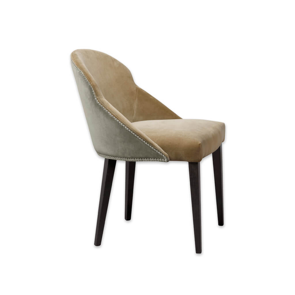 Candi Mustard Dining Chair with Scoop Back and Studding 3067 RC1 - Designers Image
