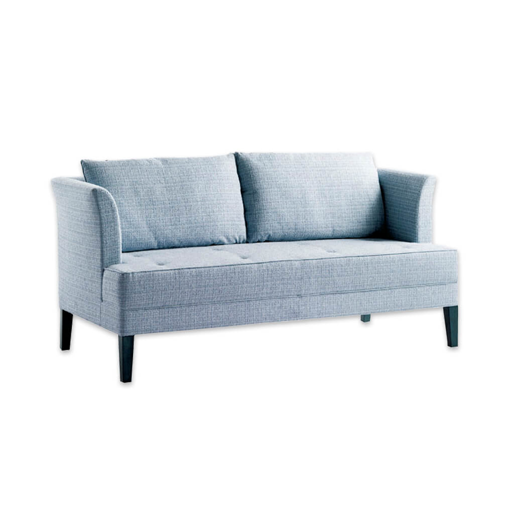 Chelsea light blue fabric sofa with removable cushions to the back and deep padded seat  - Designers Image