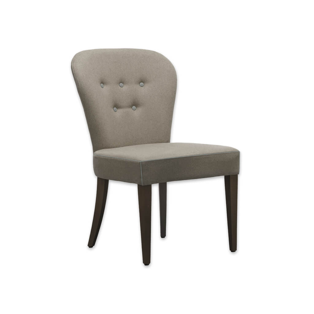 Evelyne Brown and Cream Dining Chair with Button Detail SE04 RC1 - Designers Image