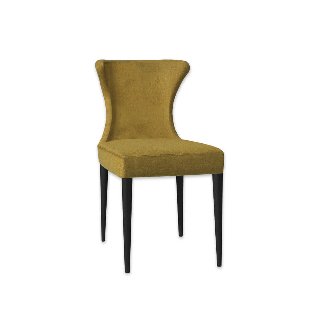 Iowa Fully Upholstered Mustard Fabric Dining Chair with Subtle Wing Back 3021 RC1 - Designers Image