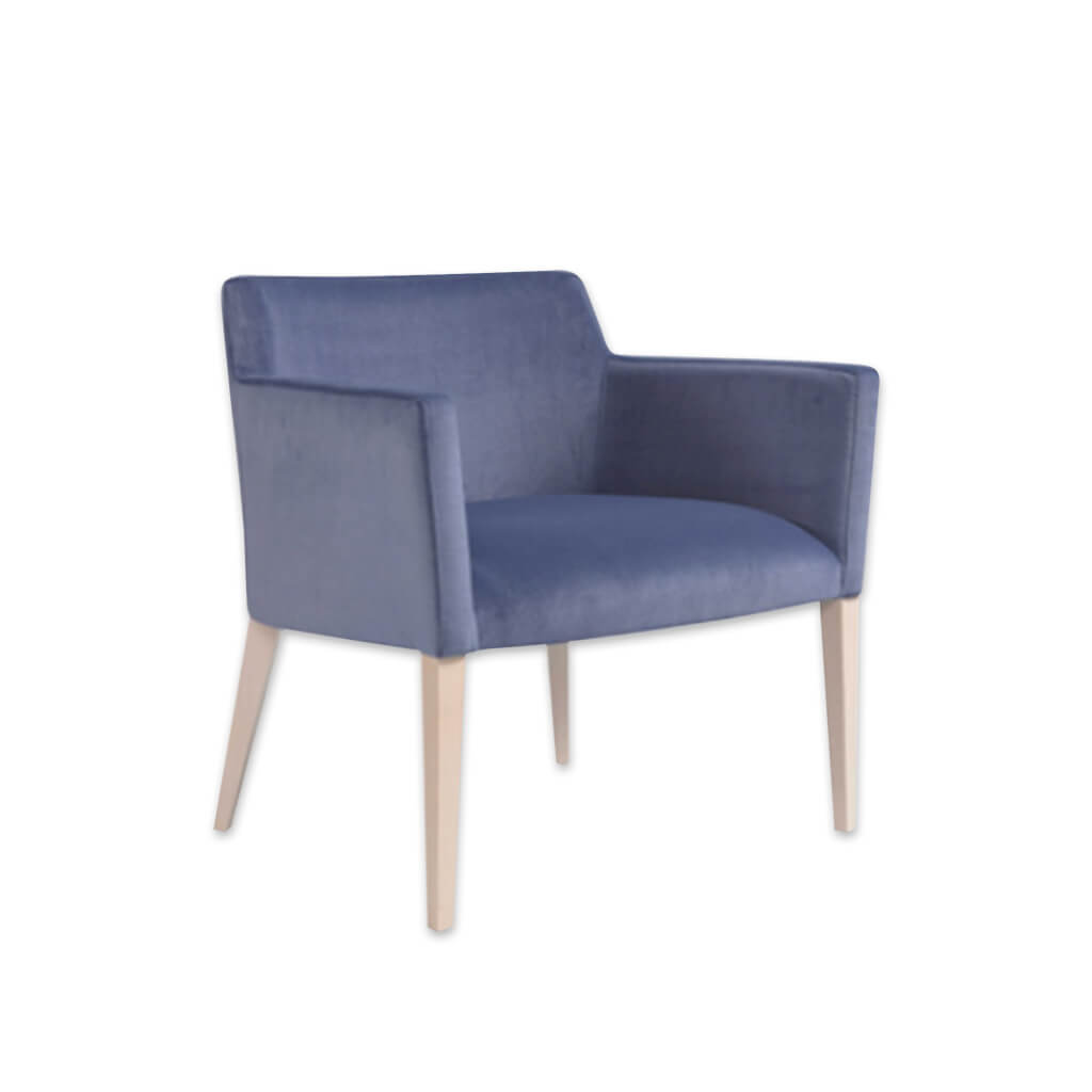 Jade Blue Retro Grey Velvet Lounge Chair - Designers Image