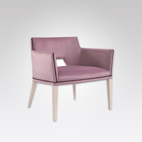 Jade Pink Lounge Chair with Back Detail