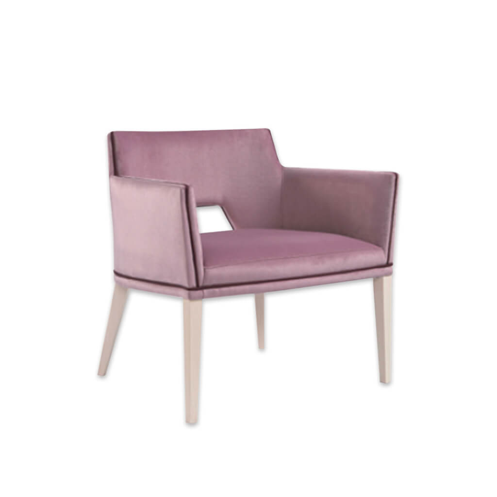 Jade Pink Lounge Chair with Back Detail - Designers Image