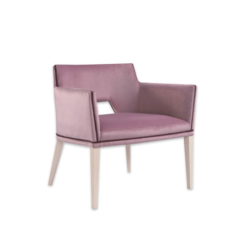 Jade Pink Lounge Chair with Back Detail