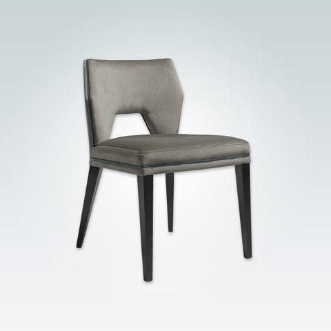Jade Armless Grey Dining Chair with Cut Out Back Detail 3039 RC1