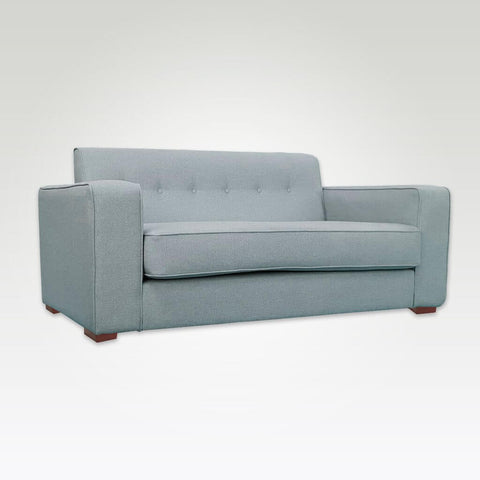 Jaffe classic light grey sofa bed with wide armrests and deep foam seat cushions