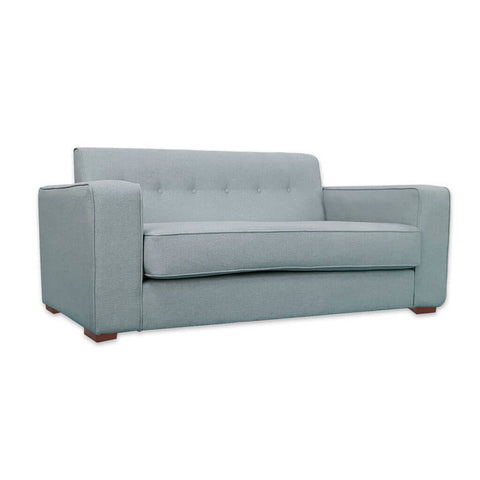 Jaffe classic light grey sofa bed with wide armrests and deep foam seat cushions