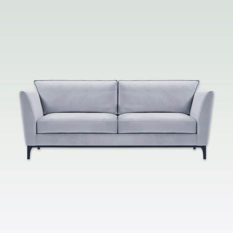 Grimaud light grey two seater sofa with deep padded cushions and tapered legs