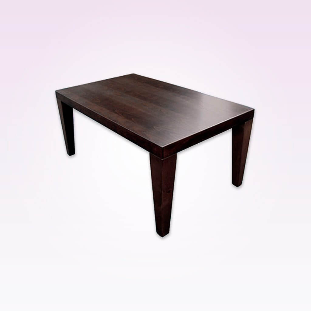 Maratha rectangle bar table with thick tapered legs