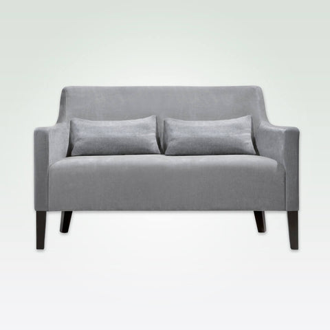 Nancy light grey velvet sofa with deep seat and removable cushions