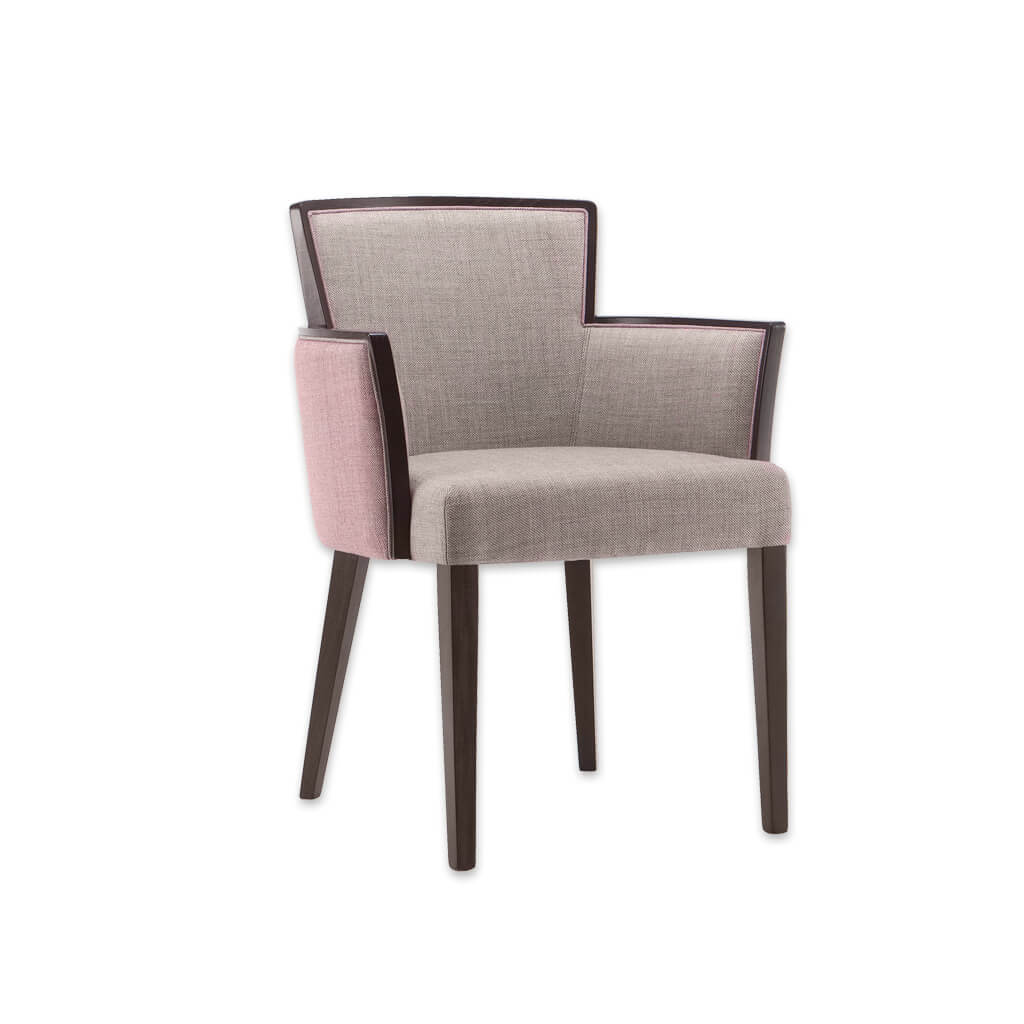 Octavia Pink and grey Restaurant Armchair  - Designers Image