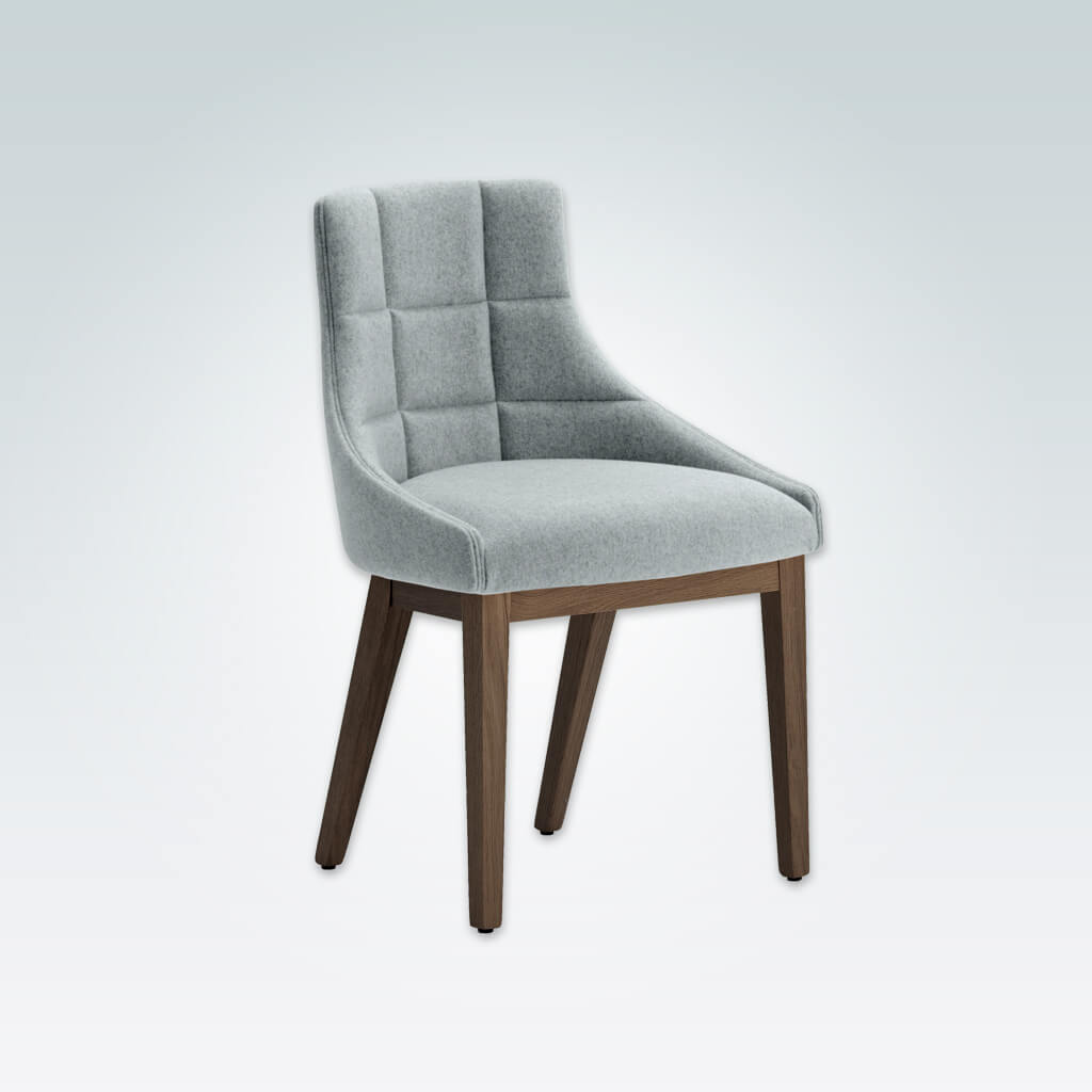 Paris Duck Egg Blue Armchair with a Curved Back and Quilting Detail 