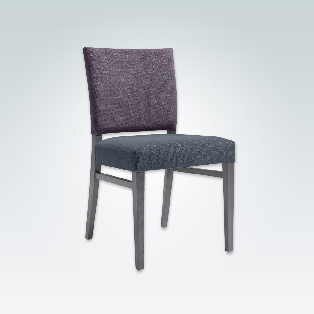 Scarlett Purple Upholstered Dining Chair Upholstered Back and Seat Pad with Wooden Leg Strengthening Bars 