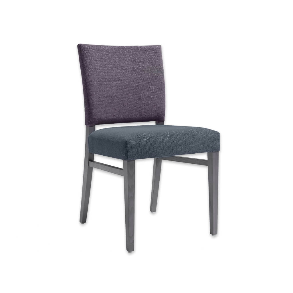 Scarlett Purple Upholstered Dining Chair Upholstered Back and Seat Pad with Wooden Leg Strengthening Bars  - Designers Image