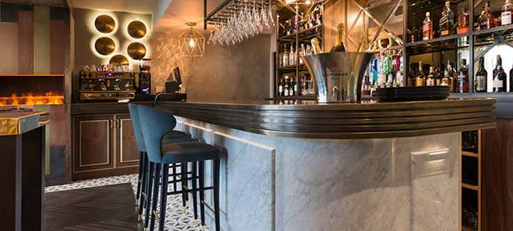 bar hospitality furniture with wenge timber legs