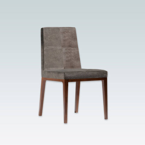 Arisa Brown Velvet Dining Chair with Show Wood Plinth and Legs SE01 RC2
