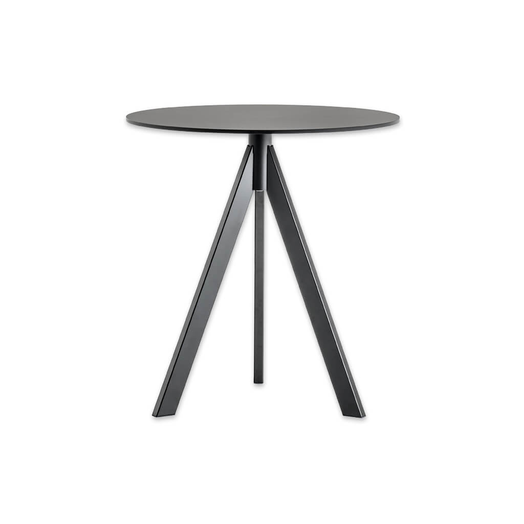 Arki-Base three leg steel round dining table - Designers Image