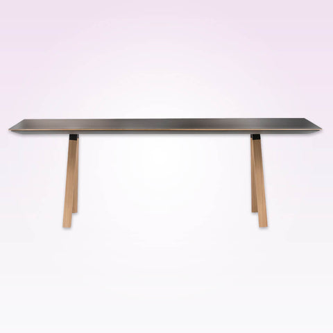 Arki-Table long rectangular bar table with trestle legs