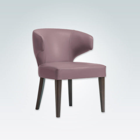 Barbara Pink Dining Chair with Padded Seat and Tapered Wooden Legs PO01 RC1