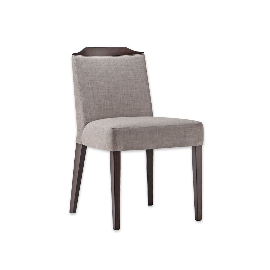 Caesar Fully Upholstered Grey Dining Chair with Show Wood Rail 3012 RC1 - Designers Image