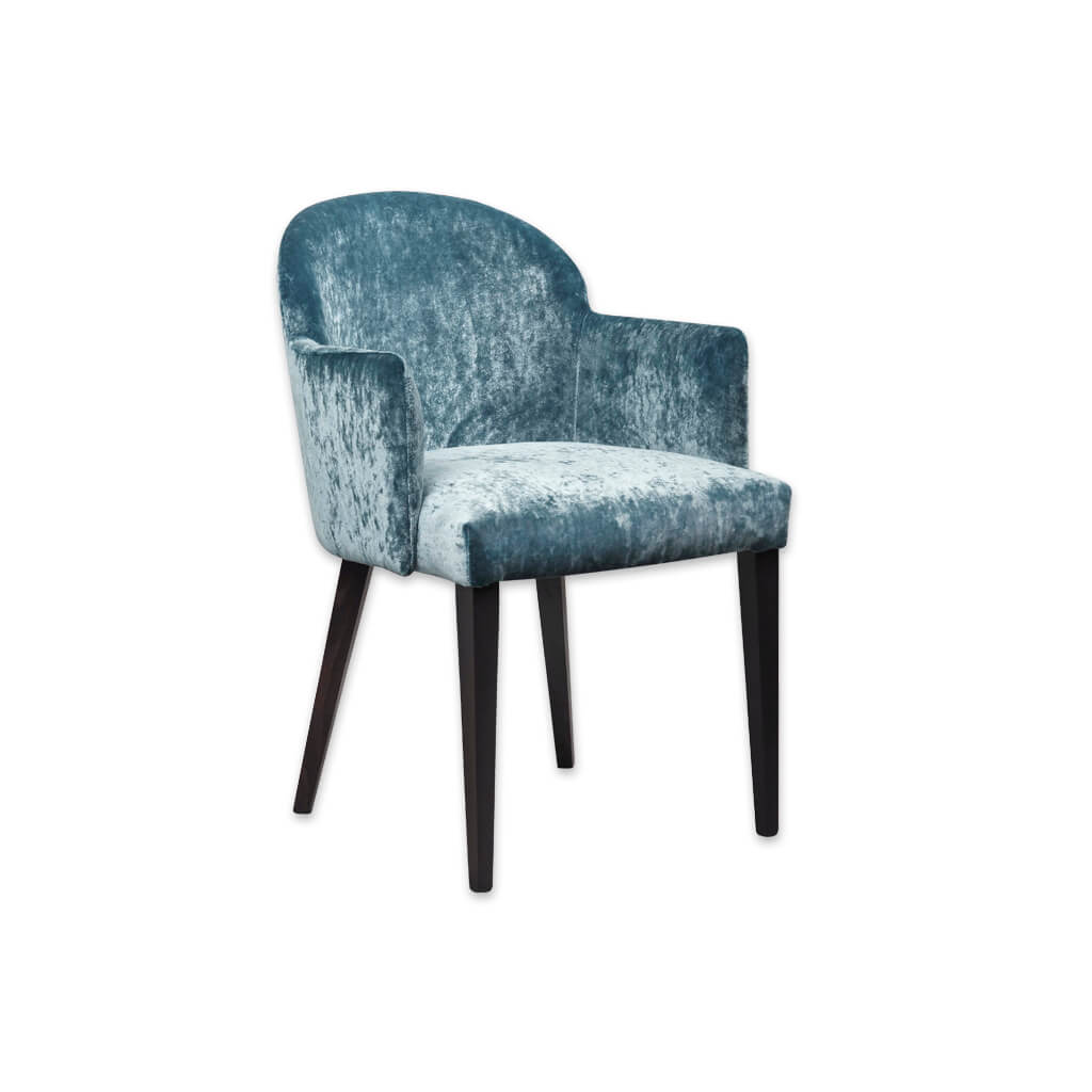 Candi Blue Velvet Tub Chair With Curved Backrest and Deep Padded Seat  - Designers Image
