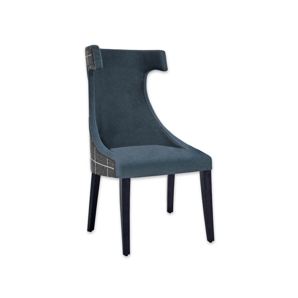 Capture Dark Blue Dining Chair Split Fabric Fully Upholstery with Hammer Head Backrest 3015 RC1 - Designers Image