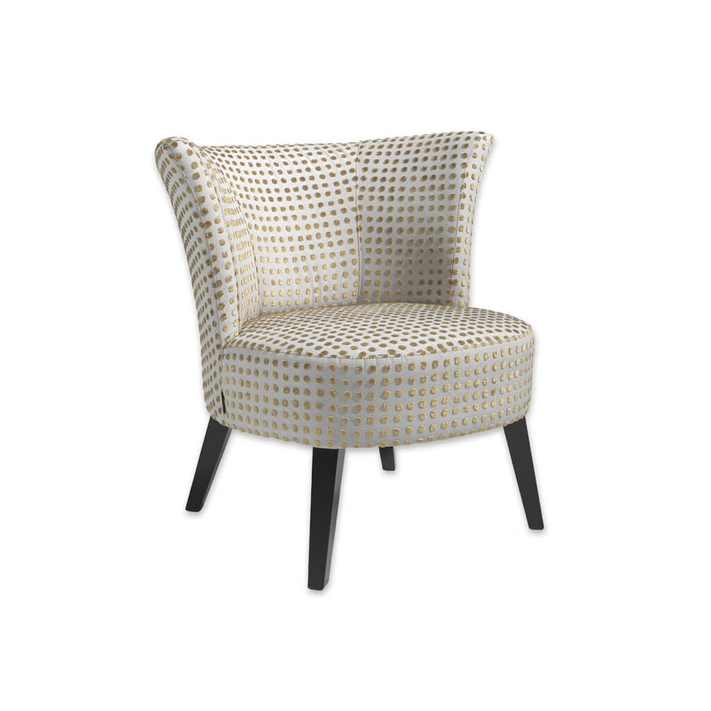 Darcie Spotty Tub Chair With Deep Padded Curved Seat And Backrest  - Designers Image