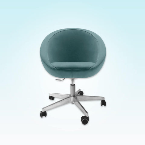Europa Round Swivel Turquoise Desk Chair with Gas Lift