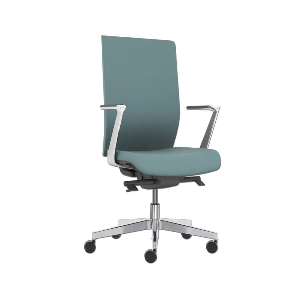 Gibbs Highback Green Swivel Desk Chair with Armrests and Fivestar Swivel Base - Designers Image