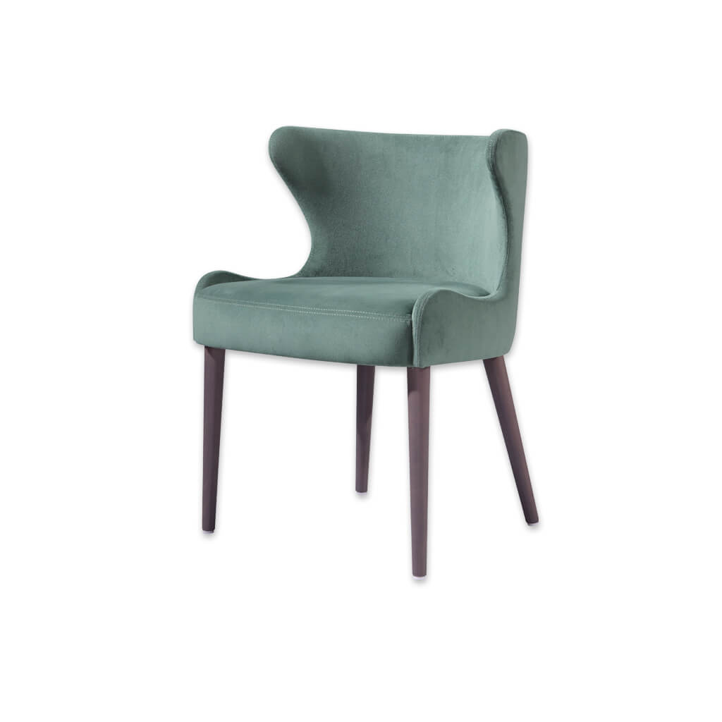 Herbi Fully Upholstered Green Tub Chair With Wing Backrest  - Designers Image