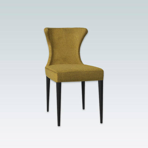 Iowa Fully Upholstered Mustard Fabric Dining Chair with Subtle Wing Back 3021 RC1