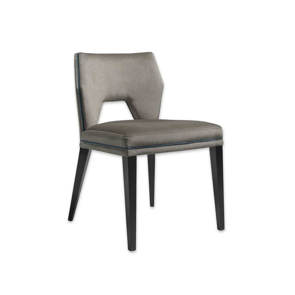 Jade Armless Grey Dining Chair with Cut Out Back Detail 3039 RC1 - Designers Image