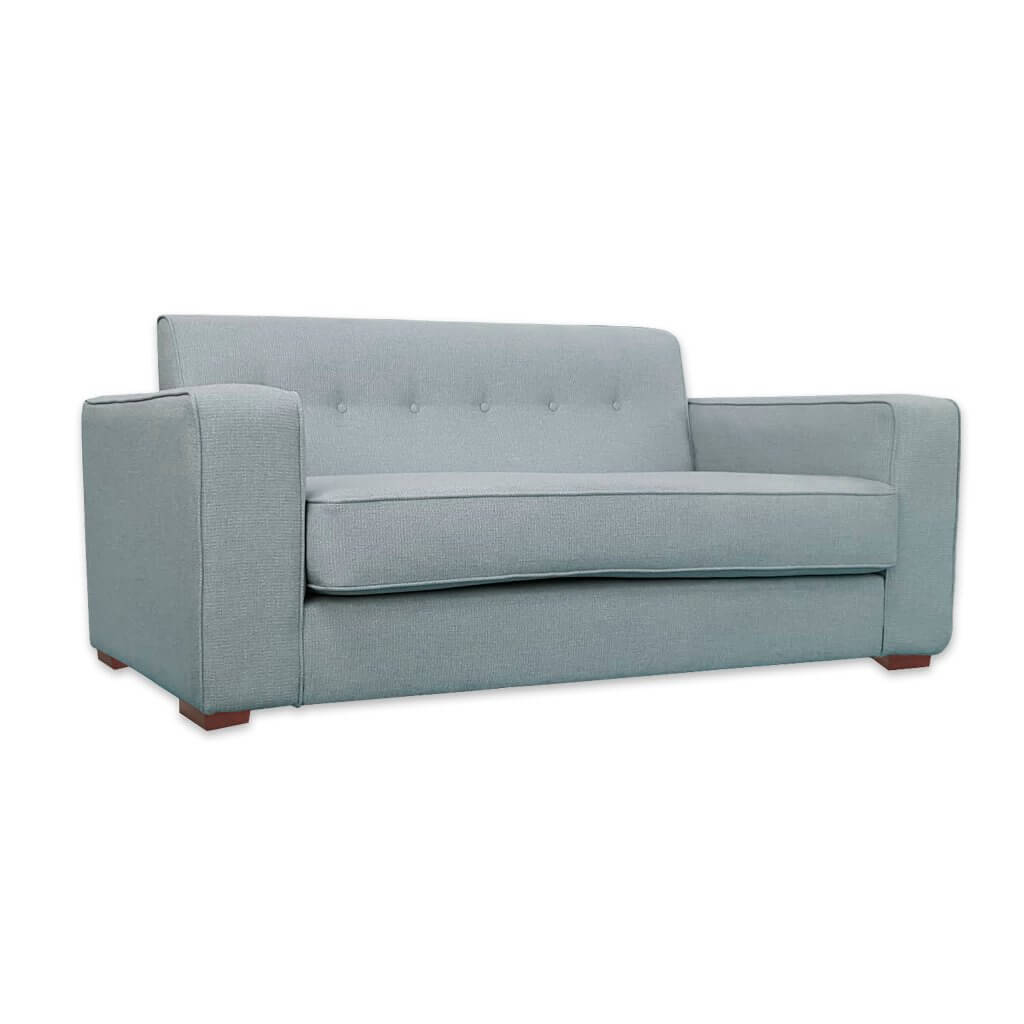 Jaffe classic light grey sofa bed with wide armrests and deep foam seat cushions - Designers Image