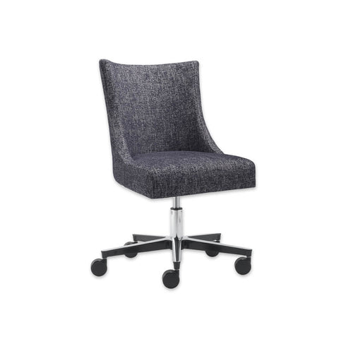 Julianna Dark Grey Desk Chair with Sloped Armrests Adjustable Height and Castors