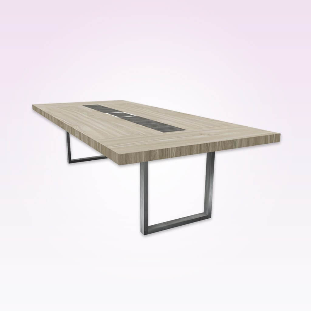 Maca conference table With ski legs