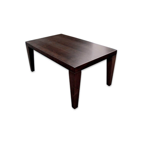 Maratha rectangle bar table with thick tapered legs