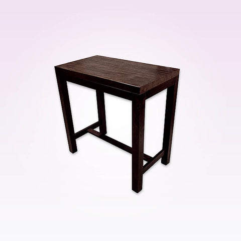 Masari dark brown rectangular dining table with t-bar underframe