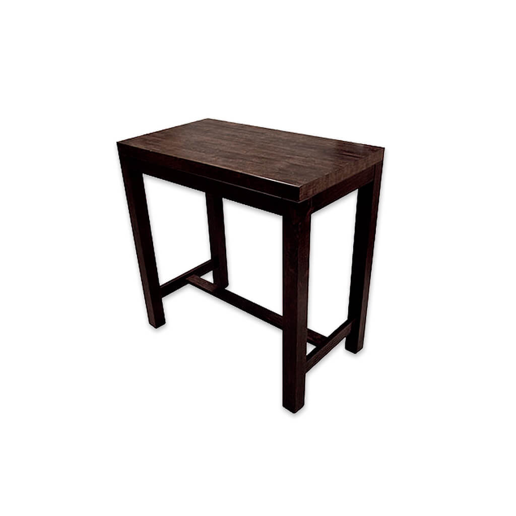 Masari dark brown rectangular dining table with t-bar underframe - Designers Image