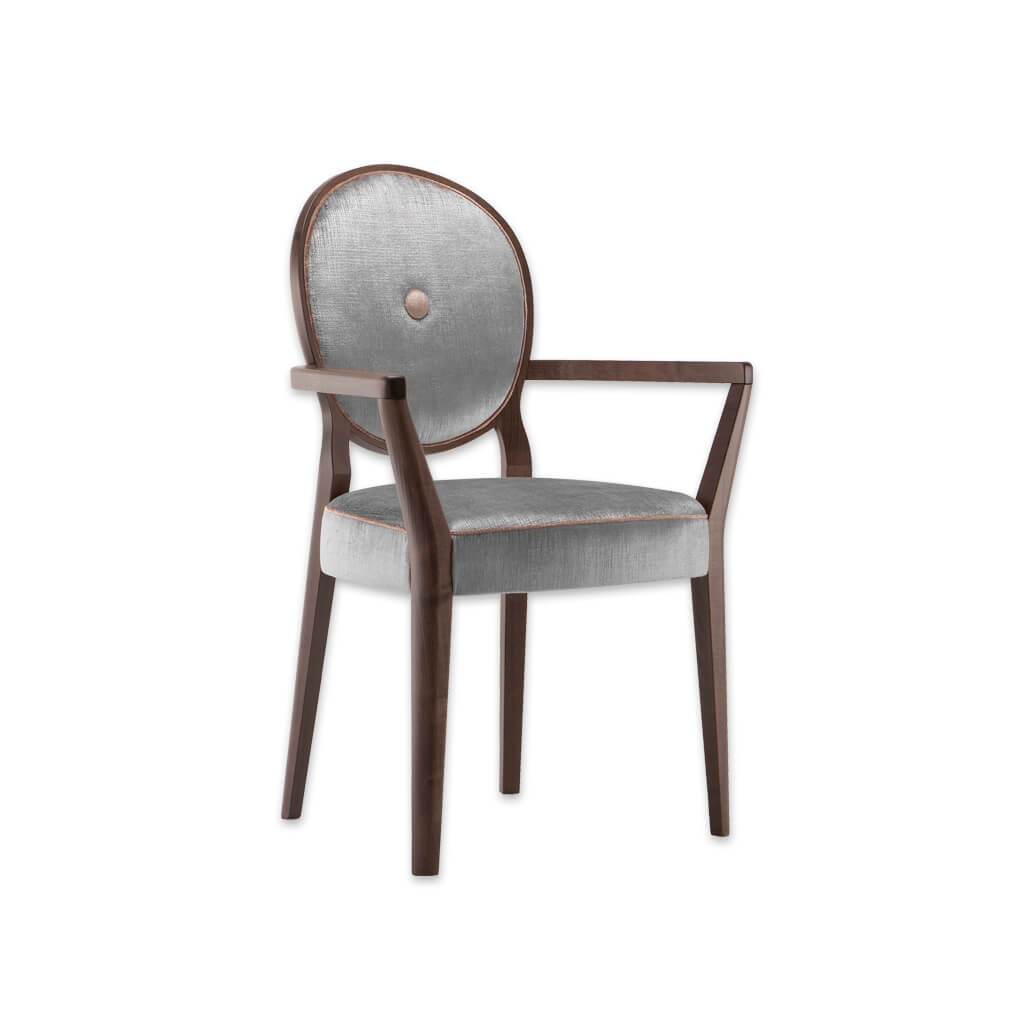 Monet Silver Restaurant Armchair  with round backrest - Designers Image