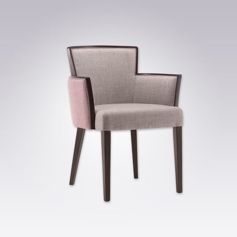 Octavia Pink and grey Restaurant Armchair 