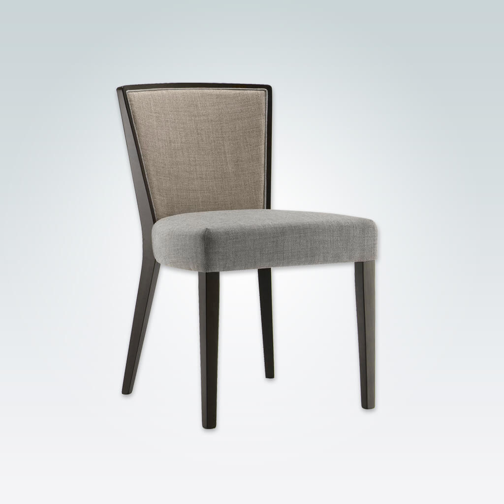 Octavia Light Grey Dining Chair with Curved Show Wood Back 