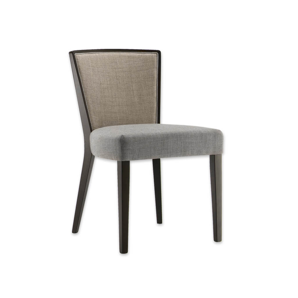 Octavia Light Grey Dining Chair with Curved Show Wood Back  - Designers Image