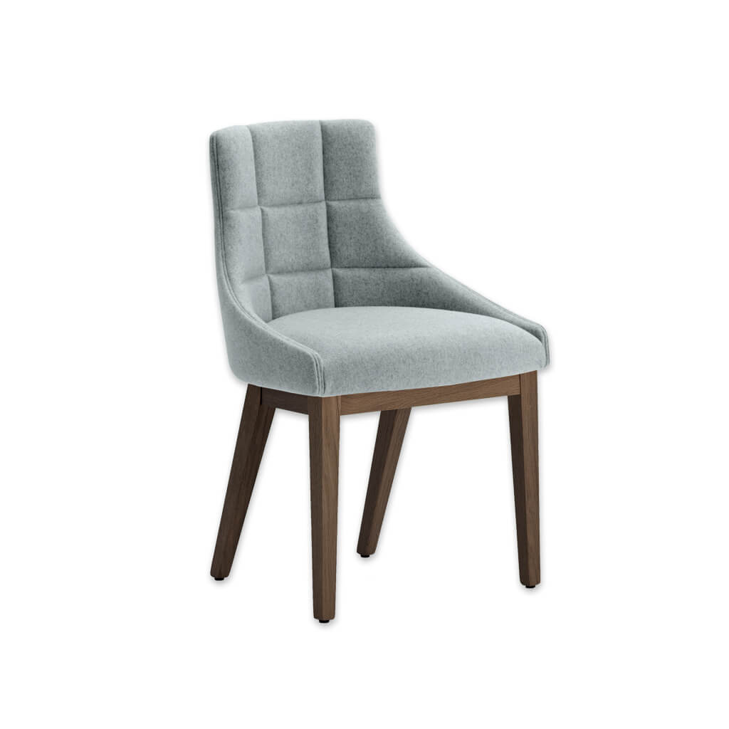 Paris Duck Egg Blue Armchair with a Curved Back and Quilting Detail  - Designers Image