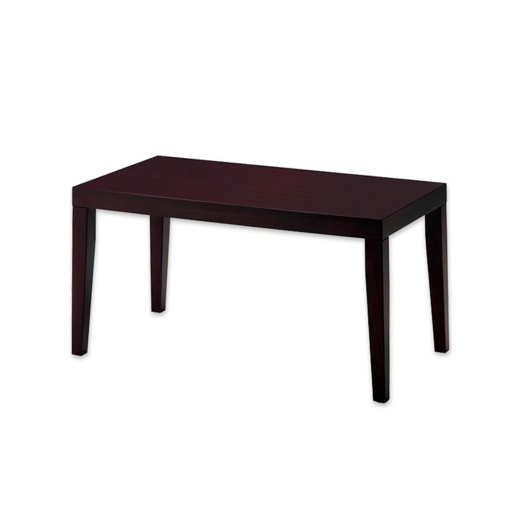Sativa dark brown rectangular dining table with tapered legs - Designers Image